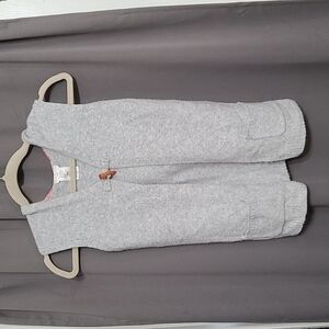 Max Studio Kids Girls Hooded Sweater Cardigan Gray Toggle Button Sz 7-8 EUC